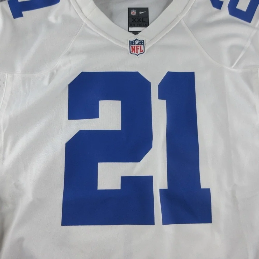 Dallas Cowboys Ezekiel Elliott Jersey Mens XXL White Nike 21 Football NFL*